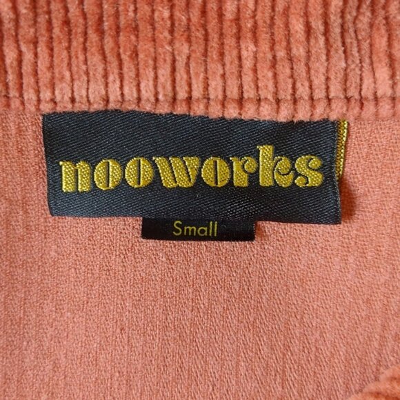 Nooworks Women Corduroy Jumpsuit Small Front Zip-Up Comfy Stretch Short Sleeve - Picture 10 of 12